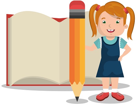 children studying design